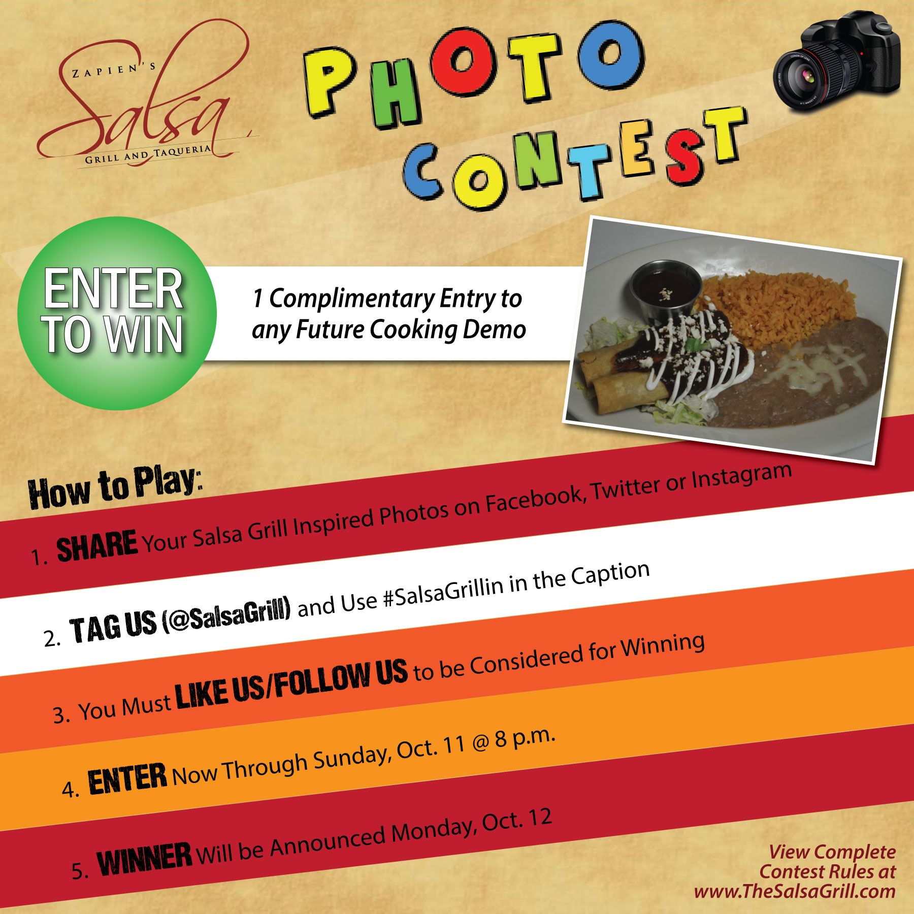 Photo Contest: Complimentary Cooking Demo Seat Up For Grabs