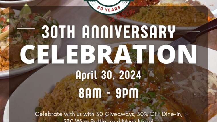 Salsa Grill Celebrates 30 Years with 30% Off