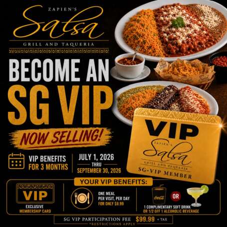 New VIP Membership Now Available at Salsa Grill